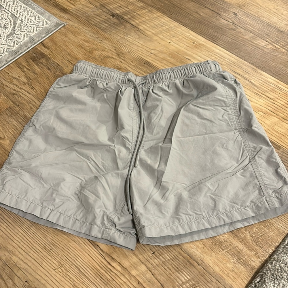 Men’s Gray Polyester Shorts